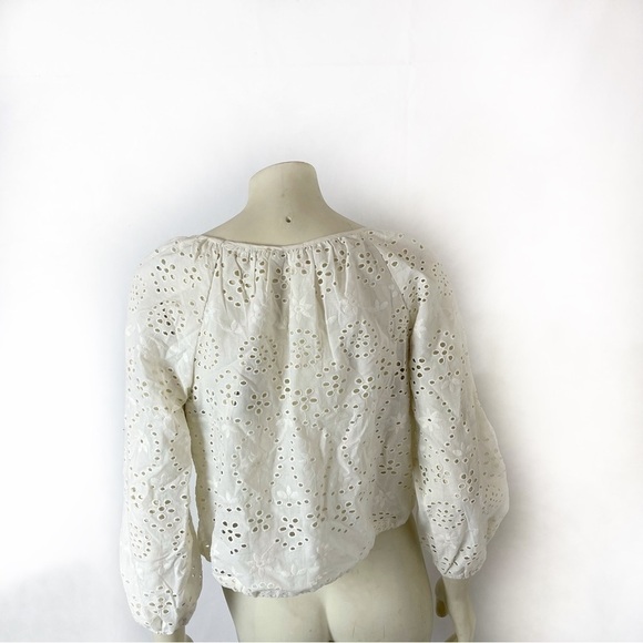 Joie Eyelet Ruffle Blouse Lace Size Size XS - Picture 3 of 8